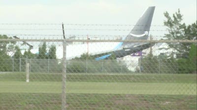 Amazon cargo jet overruns Miami airport runway
