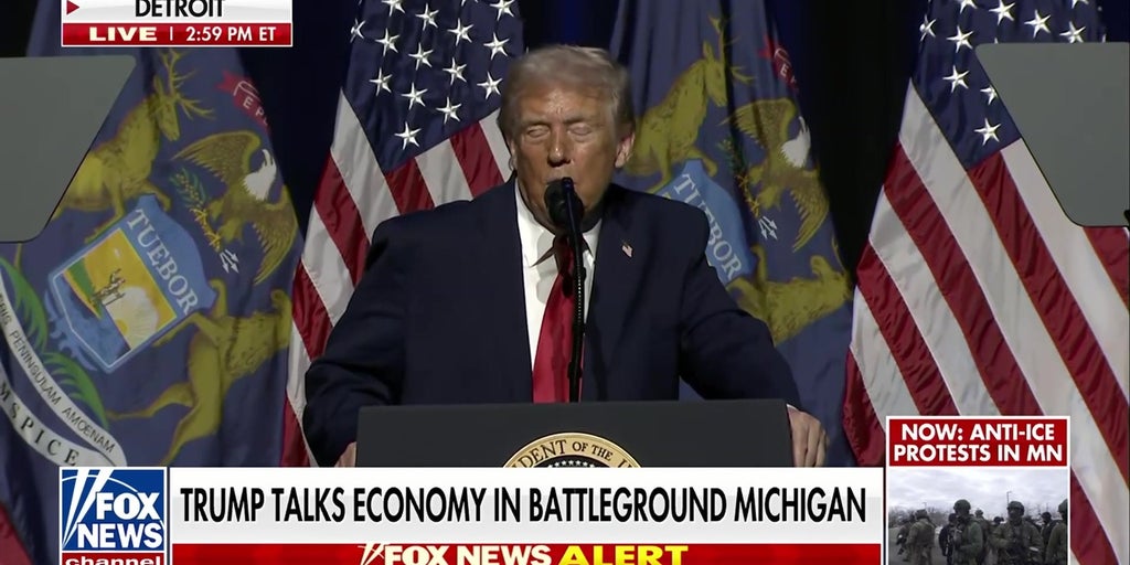 President Trump criticizes Fed Chair Jerome Powell in Detroit speech