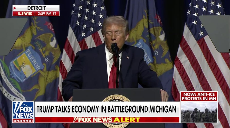 President Trump criticizes Fed Chair Jerome Powell successful  Detroit speech