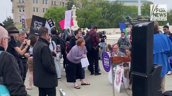 Heated protests outside Supreme Court ahead of abortion decision