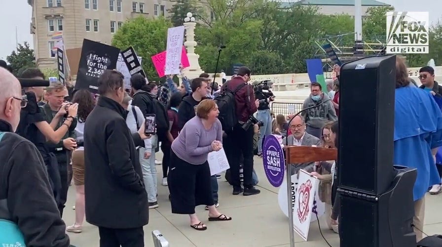 Heated protests outside Supreme Court ahead of abortion decision