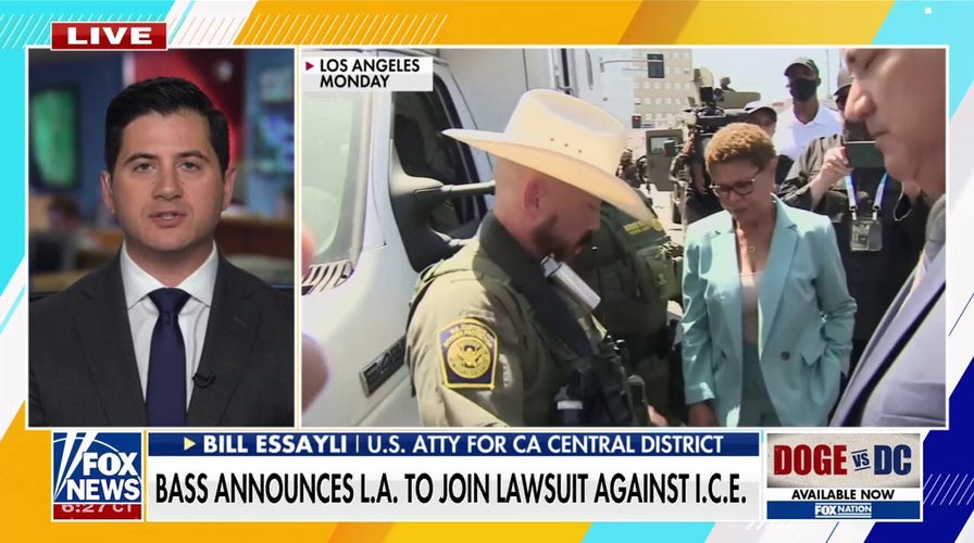 LA Mayor Karen Bass slammed for joining lawsuit targeting ICE agents