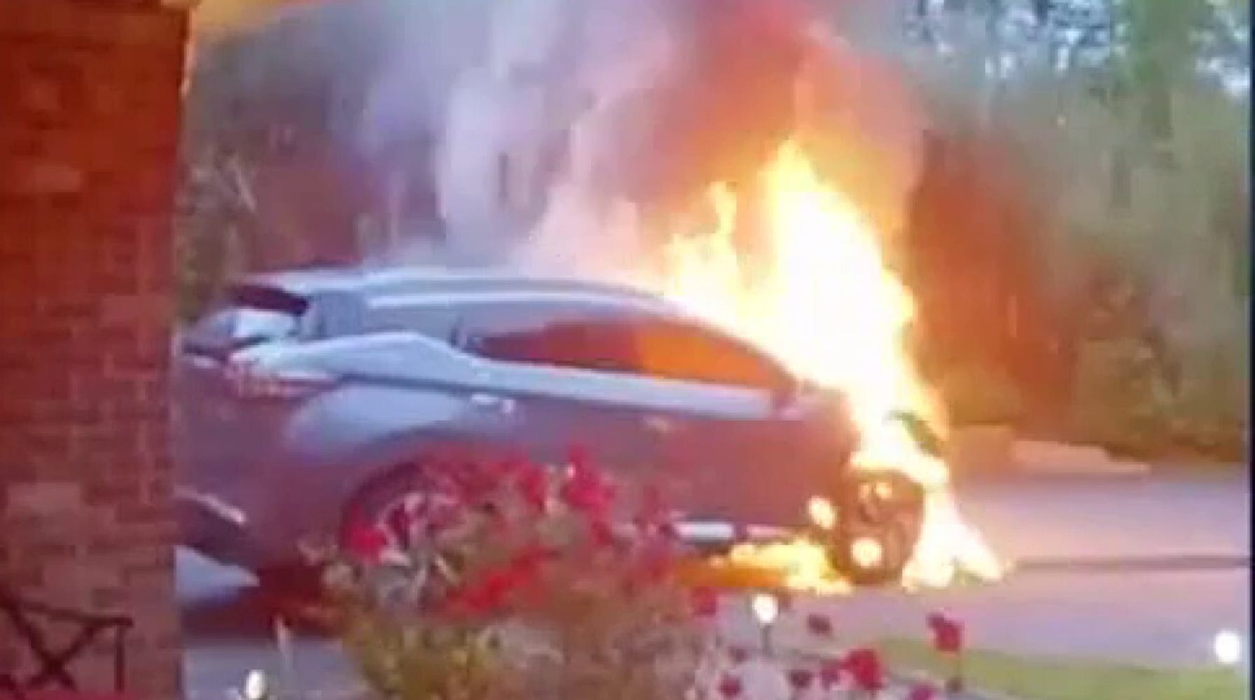 Maryland Family's SUV Bursts into Flames in Driveway, Leaving Charred Remains