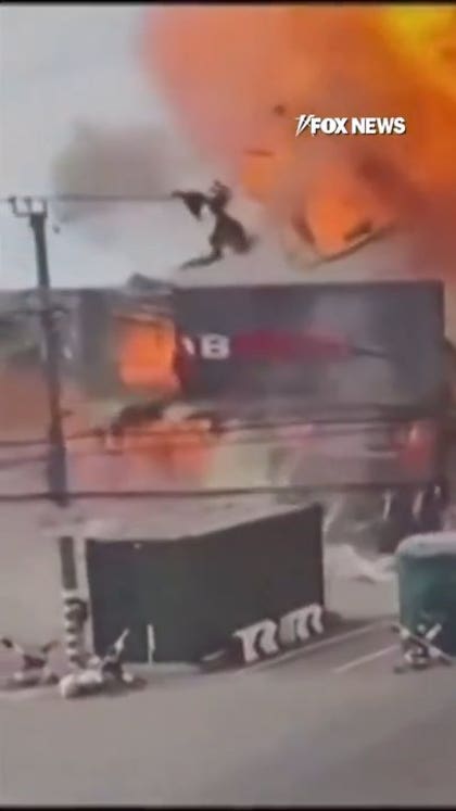 Russian drone SLAMS Ukraine supermarket
