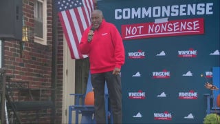 Terence Sears stumps in wife's stead in Montgomery County, Virginia