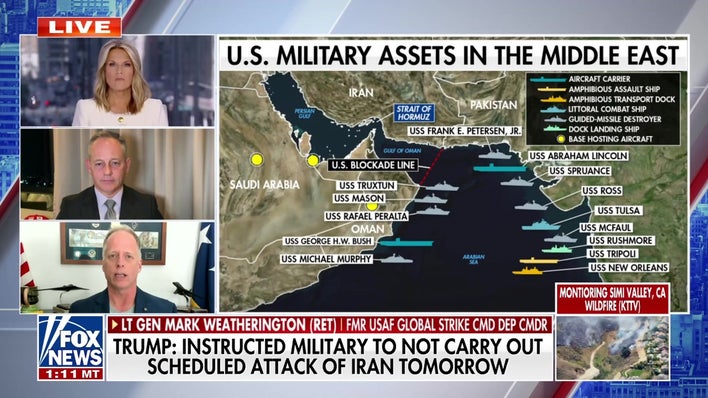 Trump says he was asked to hold off on military operations against Iran scheduled for Tuesday