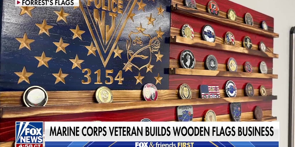 Marine Corps veteran builds wooden flags business