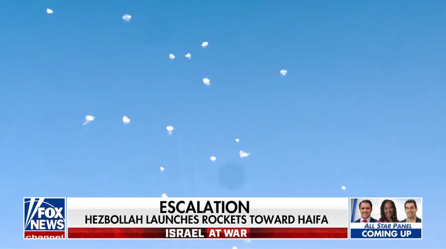 Fox cameras show Israel's Iron Dome intercepting Hezbollah rockets