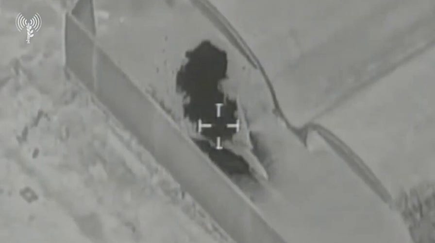 Iranian military fighter jets hit by Israeli forces: video