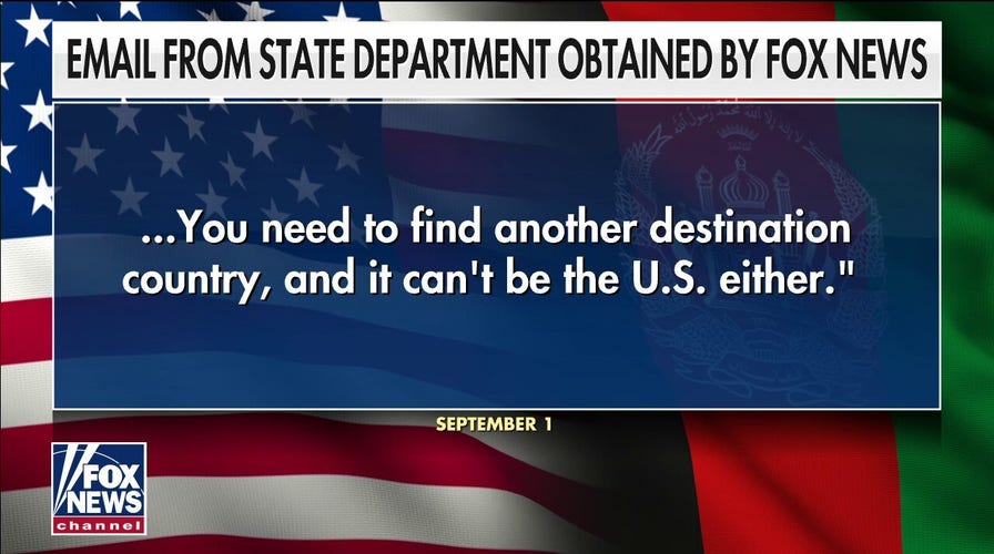 Email obtained by Fox News shows State Dept blocked private rescues from Afghanistan