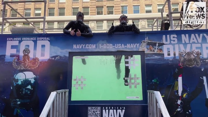 US Navy divers swim in Times Square for Fleet Week 2024: See it