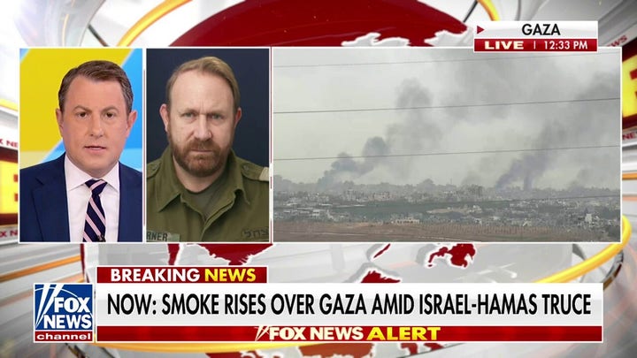 Smoke rises over Gaza despite Israel-Hamas cease-fire