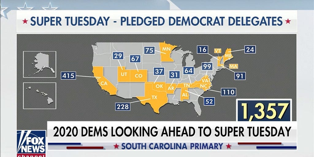 Super Tuesday offers mother lode of delegates for Democrat candidates