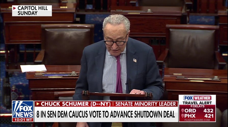 Democrats enraged aft 8 caucus members interruption with enactment to reopen government