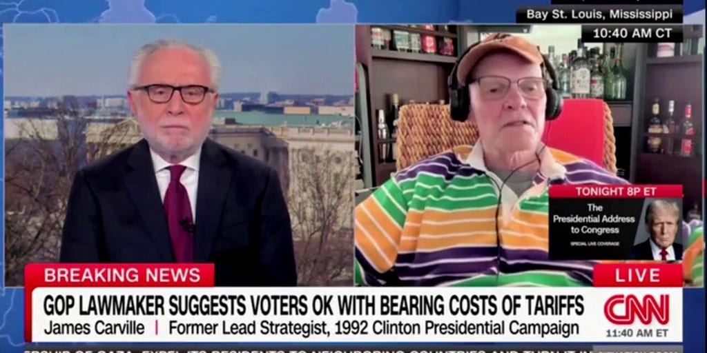 Carville battles urge to 'start punching my computer' over GOP's support of tariffs