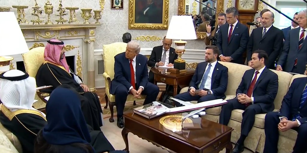 Saudi leader commits nearly $1T investment during meeting with Trump