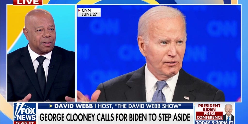 David Webb slams far-left for 'gaslighting' Americans on Biden's decline after Clooney pulls endorsement