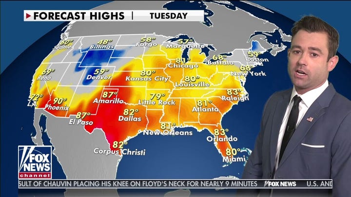 National weather forecast, April 6
