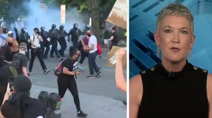 Jennifer Griffin reacts to law enforcement clearing demonstrators near the White House	