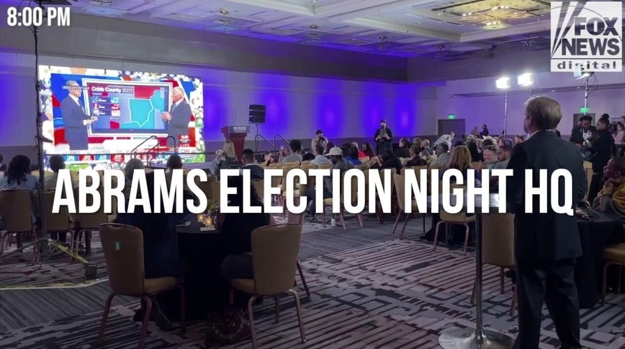 Watch Stacey Abrams supporters' reactions change as results stream in
