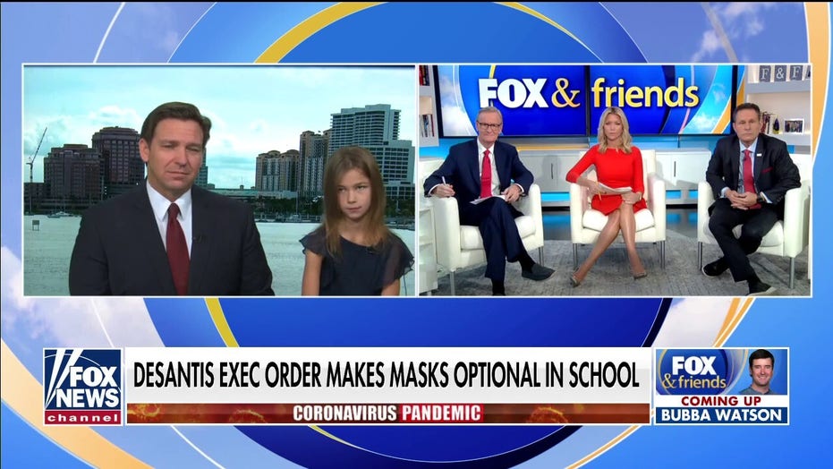 政府. DeSantis joins Florida second-grader suspended for refusing to wear mask: 'Totally unacceptable'