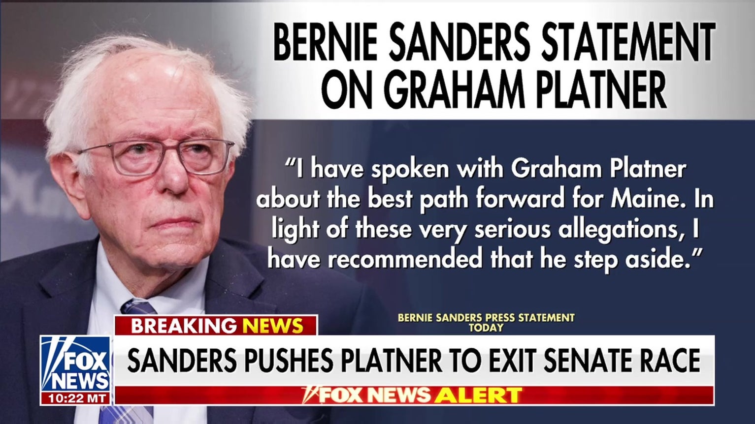 Sen Bernie Sanders urges Graham Platner to exit Maine Senate race