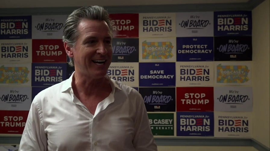 Newsom pressed on whether he'd run for president in an 'open convention'