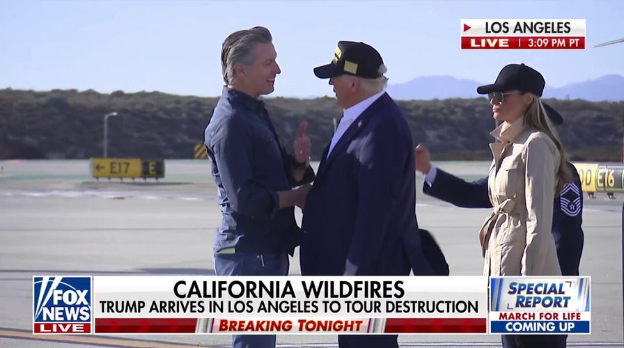 Trump and Newsom pledge cooperation as they meet for California wildfire tour