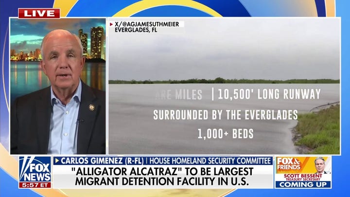Trump to visit Alligator Alcatraz as location set to become largest migrant detention facility in US
