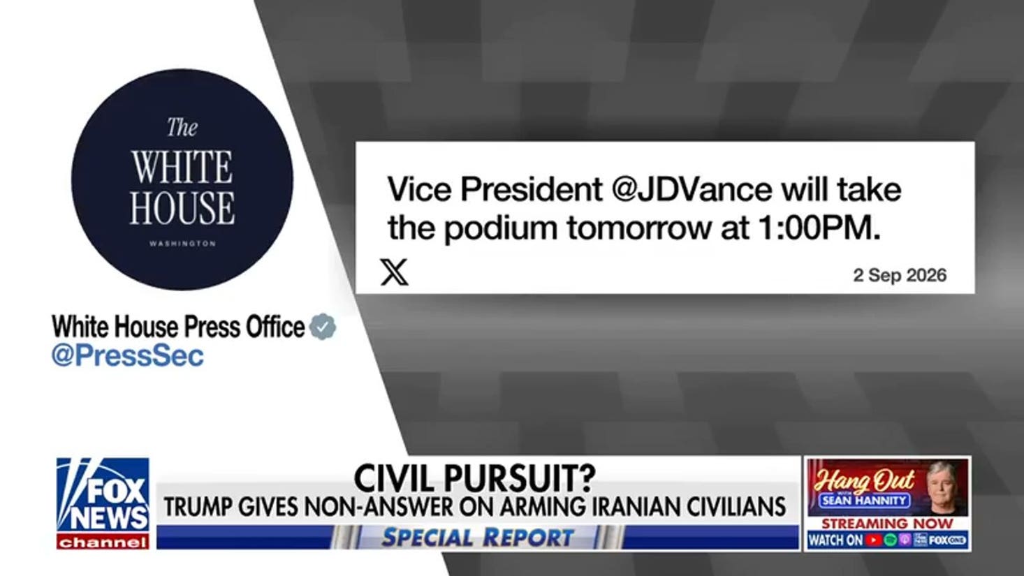 JD Vance to hold White House briefing amid Iran tension