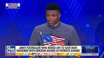 Army football player honored with 'Heroism Award' at Patriot Awards: 'Absolute grace'