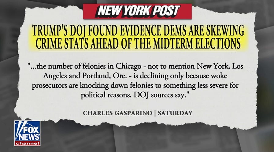Democrats blasted after Trump DOJ finds blue cities reportedly skewed crime statistics