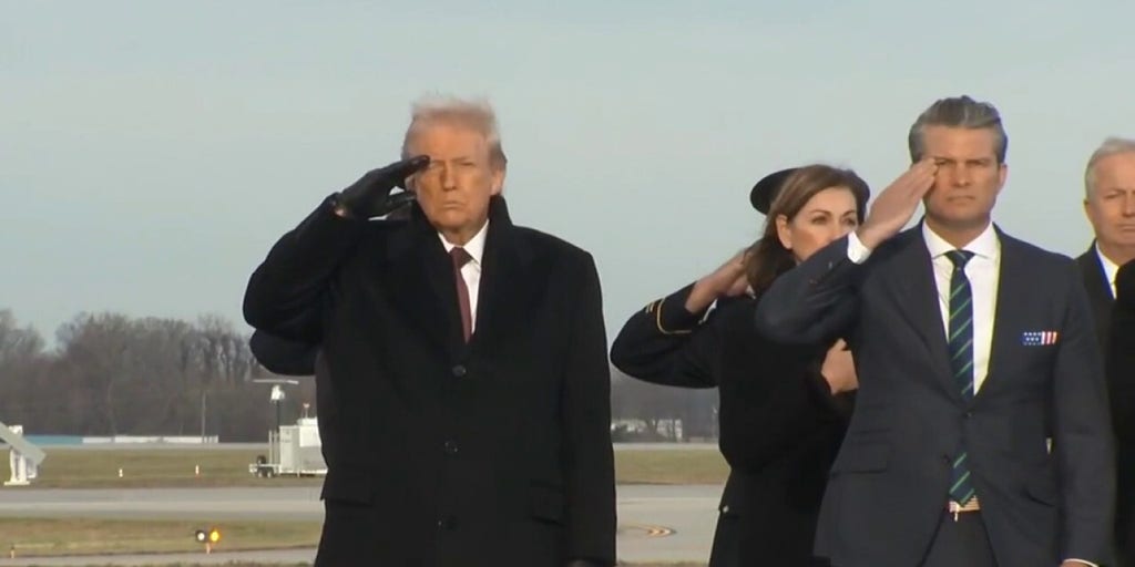 Trump attends Dover Air Force Base transfer as remains of Iowa Guardsmen killed in Syria return home
