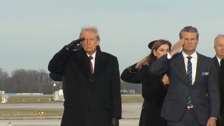 Trump attends Dover Air Force Base transfer as remains of Iowa Guardsmen killed in Syria return home