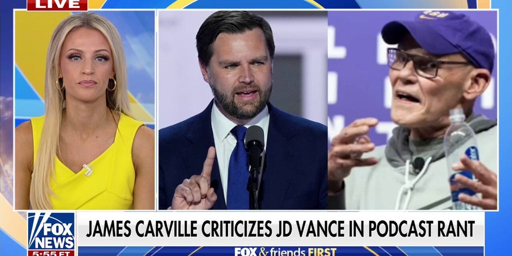 James Carville lashes out at JD Vance over latest vacation