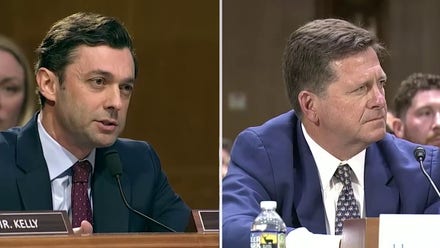 Trump's DNI pick Jay Clayton has fiery exchange with Democratic Sen. Jon Ossoff