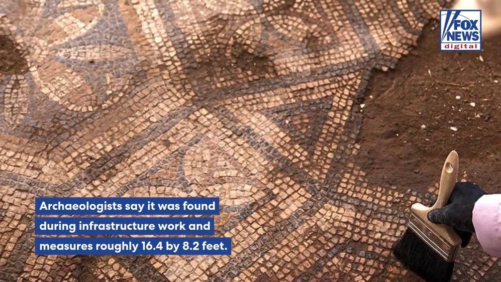 Ancient mosaic discovered in Smyrna, one of the seven churches mentioned in Revelation