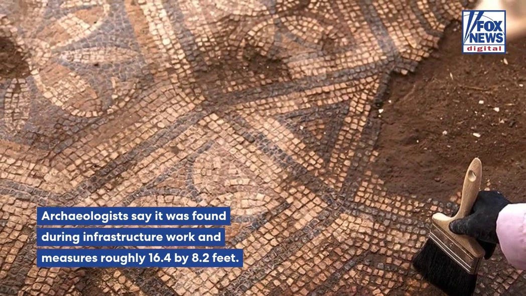 Ancient mosaic discovered in Smyrna, one of the seven churches mentioned in Revelation