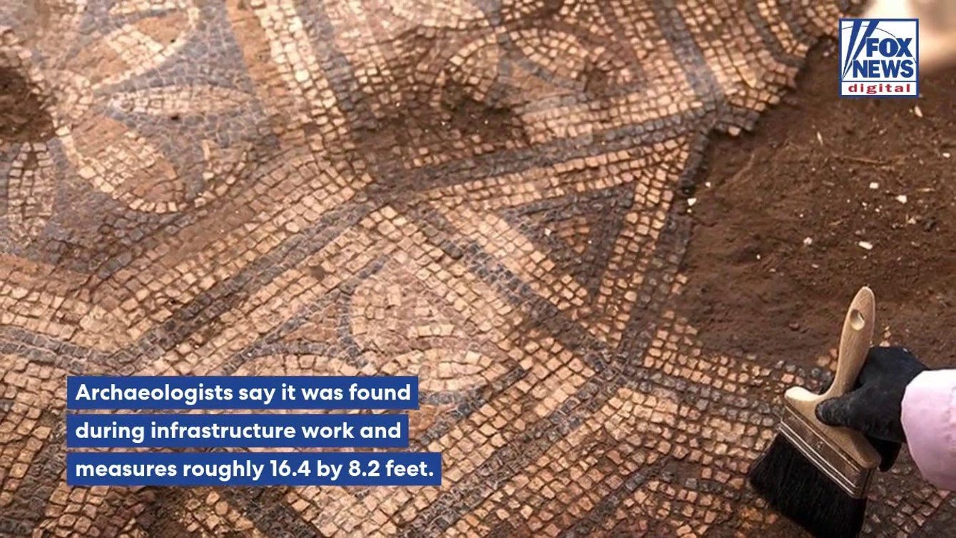 Ancient mosaic discovered in Smyrna, one of the seven churches mentioned in Revelation