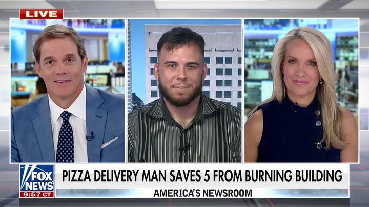 Pizza delivery man rescues 5 children from burning home