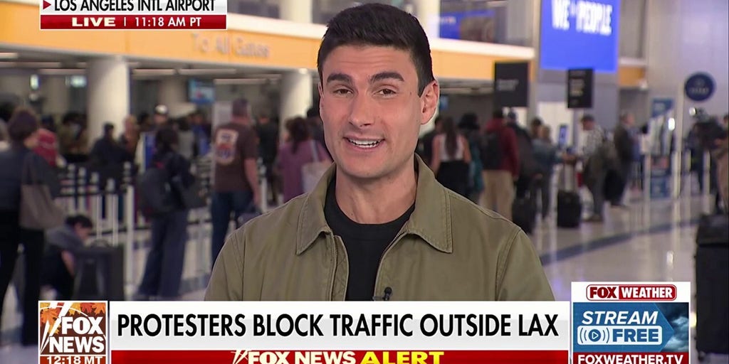 LAX MADNESS: Protestors gather throughout airport and block traffic