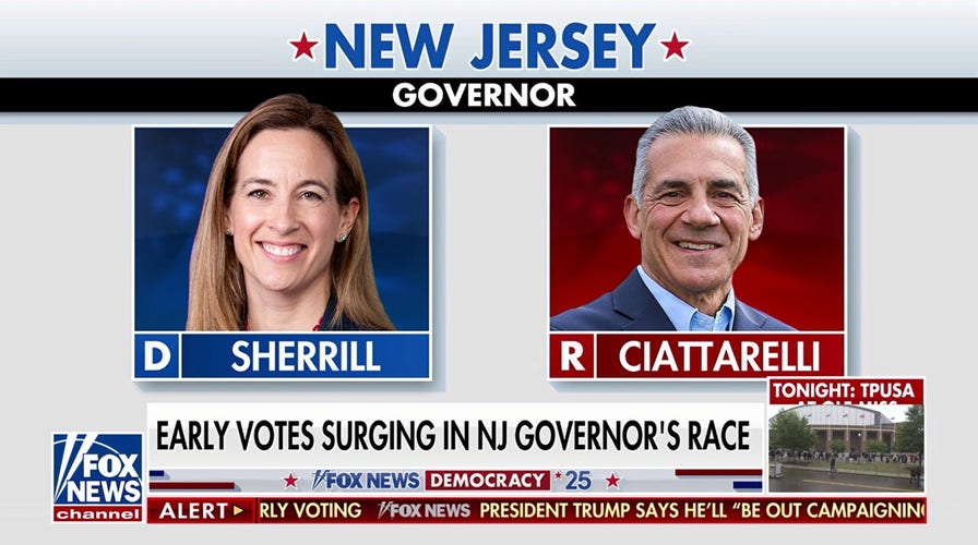 Early voting surges in New Jersey governor's race