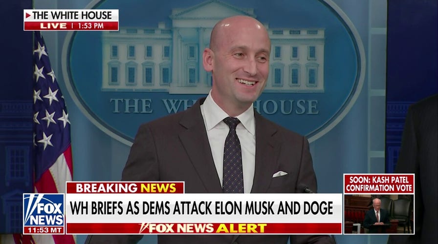 Stephen Miller gives civics lesson on presidential powers at WH presser