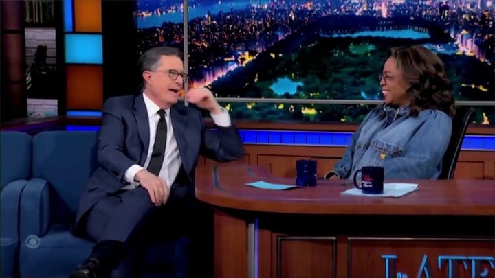 Oprah Winfrey thanks Stephen Colbert for 'holding the space for laughter' on 'The Late Show'