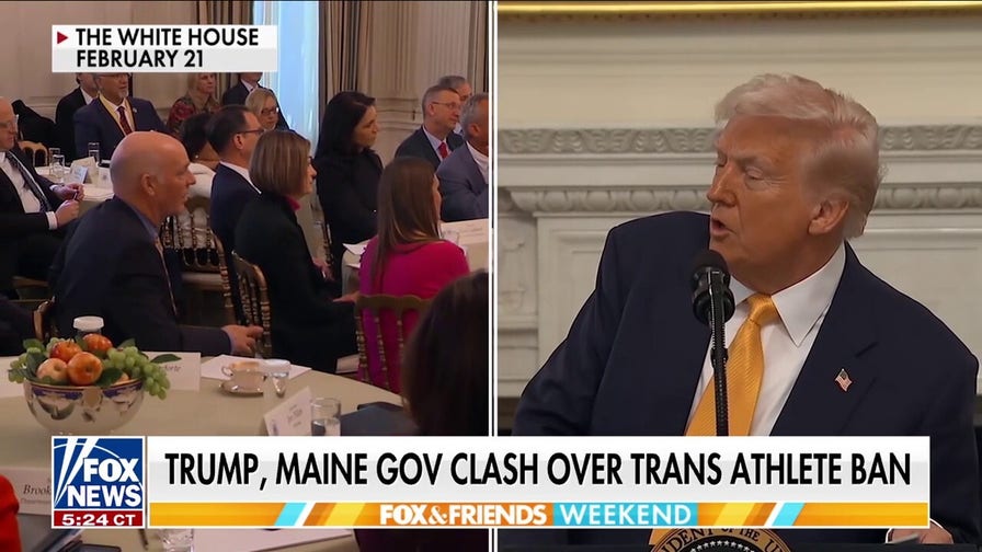 Trump demands apology from Maine governor after clash over trans athlete ban