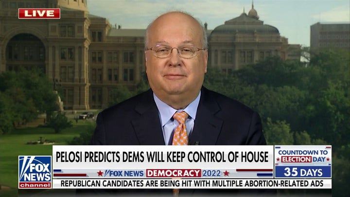 Karl Rove: 'Very suspect' for Pelosi to claim Democrats will keep the House