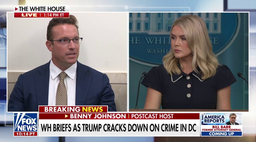 Benny Johnson goes off on the press over D.C. crime during a briefing with White House Press Secretary Karoline Leavitt
