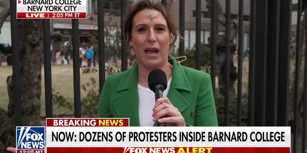 Dozens of demonstrators gather for Pro-Palestinian protest at Barnard College