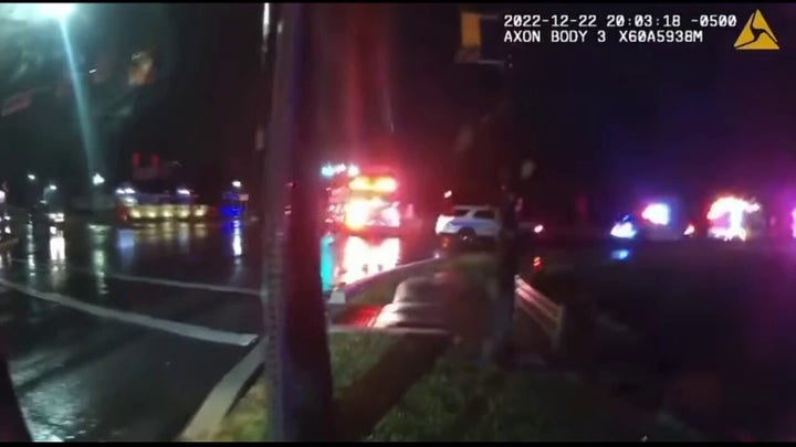 Body cam footage captures officers saving a woman from her submerged car