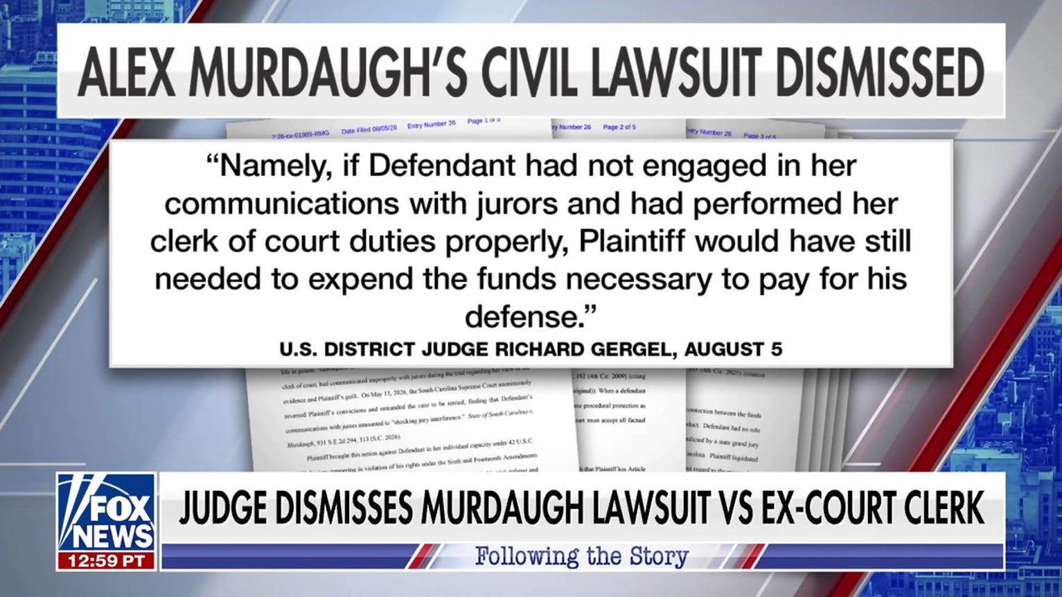 Judge dismisses Murdaugh lawsuit against former court clerk